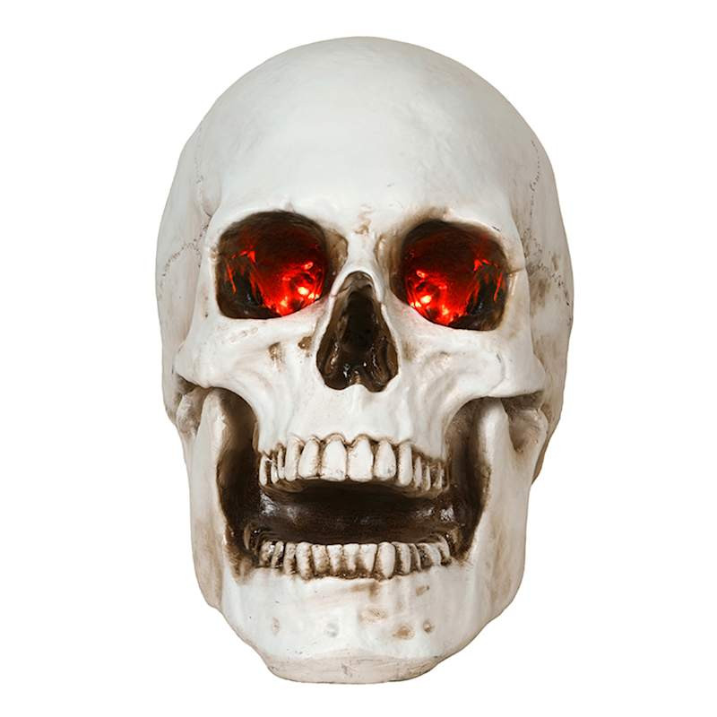 LED White Skull Porch Decor, 21" | At Home