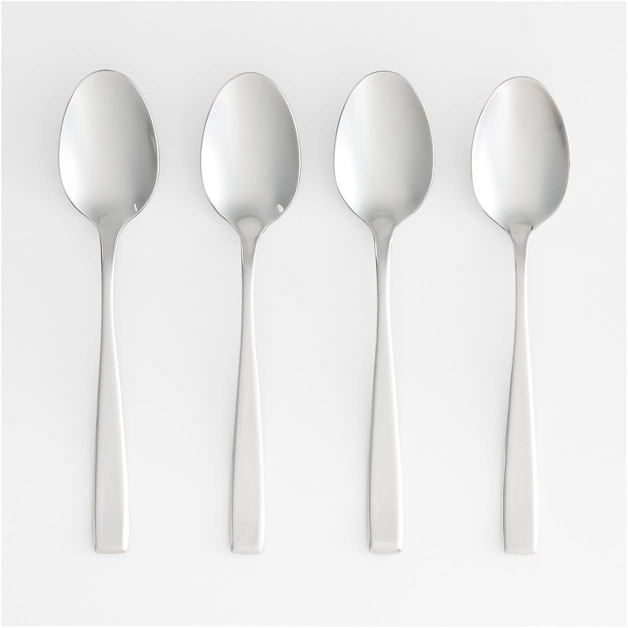 Aspen Mirror Dinner Spoons, Set of 4 + Reviews | Crate & Barrel | Crate & Barrel