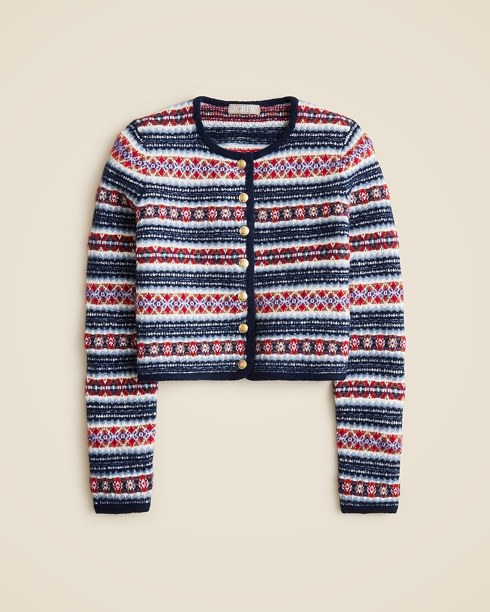 Fair Isle lady jacket in boiled wool blend | J. Crew US