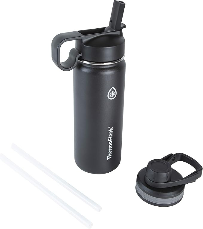 Thermoflask Double Stainless Steel Insulated Water Bottle, 18 oz, Black | Amazon (US)