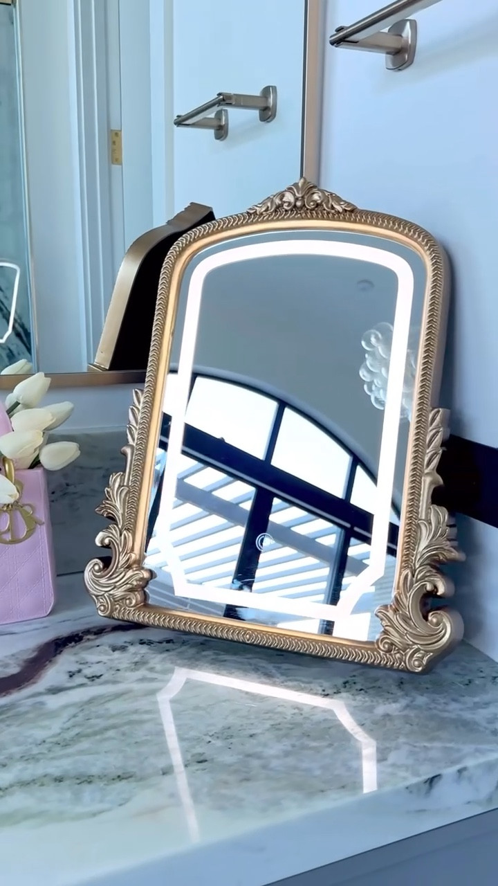 I can’t believe this Amazon find!! Looks like the Anthro mirror but it has 3 light settings!

#LTKSeasonal #LTKgrwm #LTKHome