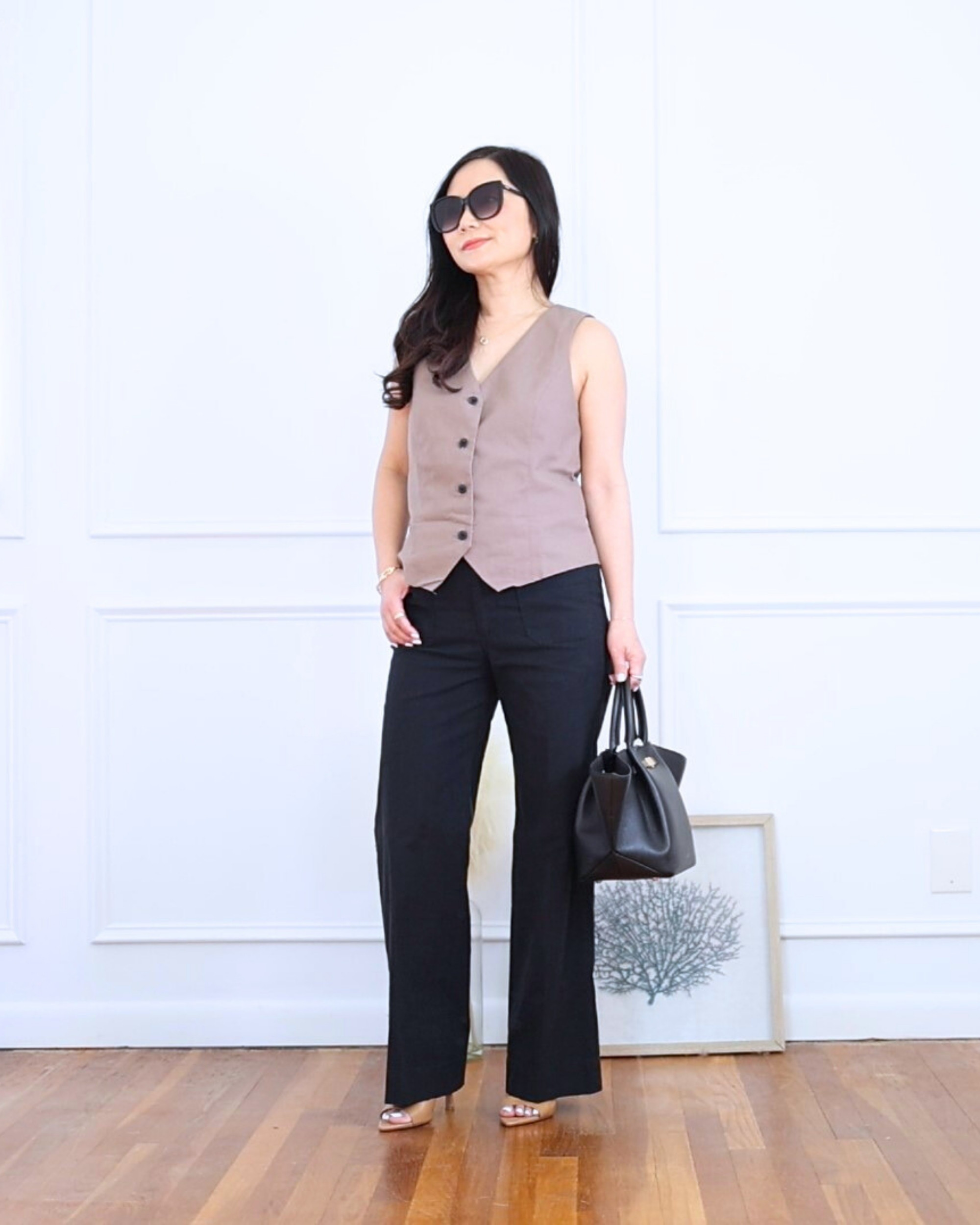 Keeping it polished and minimal with a vest and tailored pants—an easy go-to look for my fellow petite ladies (I’m 5’2”). Finished it off with heeled sandals for a little height boost! I’m wearing size S.

#LTKOver40 #LTKPetite #LTKStyleTip