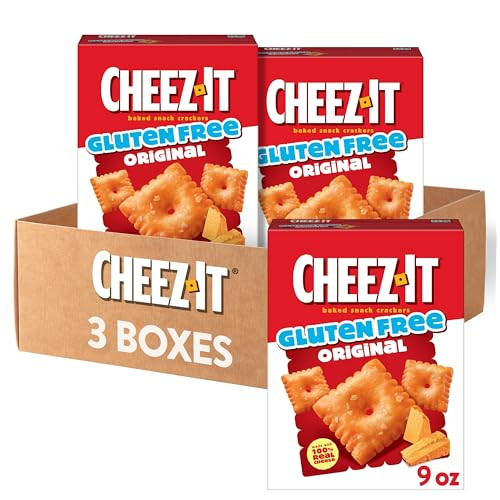 Cheez-It Baked Snack Crackers, Gluten Free, Lunch Snacks, Original (3 Boxes) | Amazon (US)