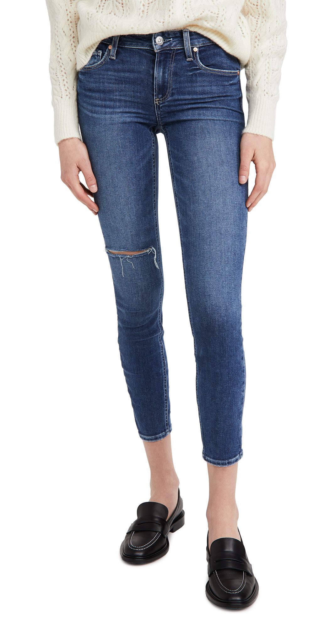 PAIGE Verdugo Ankle Distressed Skinny Jeans | Shopbop