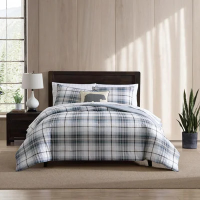 Eddie Bauer Alder Plaid Reversible Cotton Comforter Set | Wayfair North America