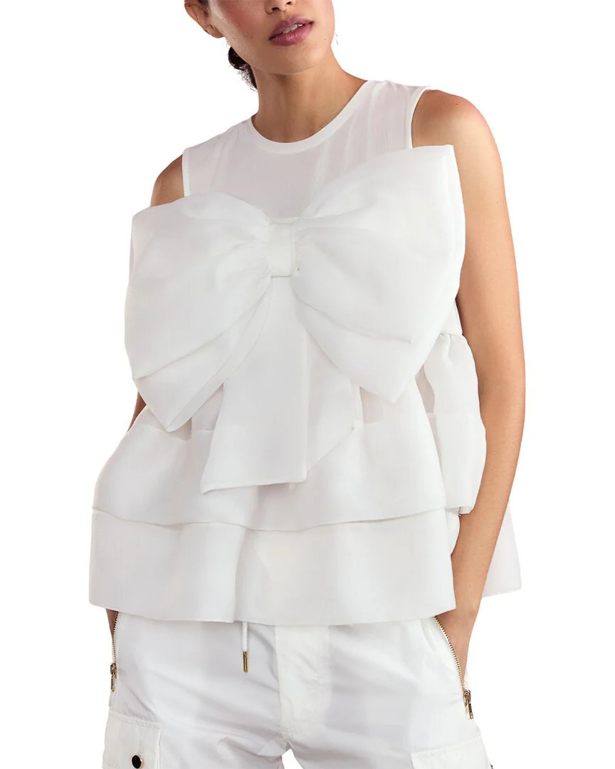 Cynthia Rowley Sleeveless Blair Bow Top | Shop Simon