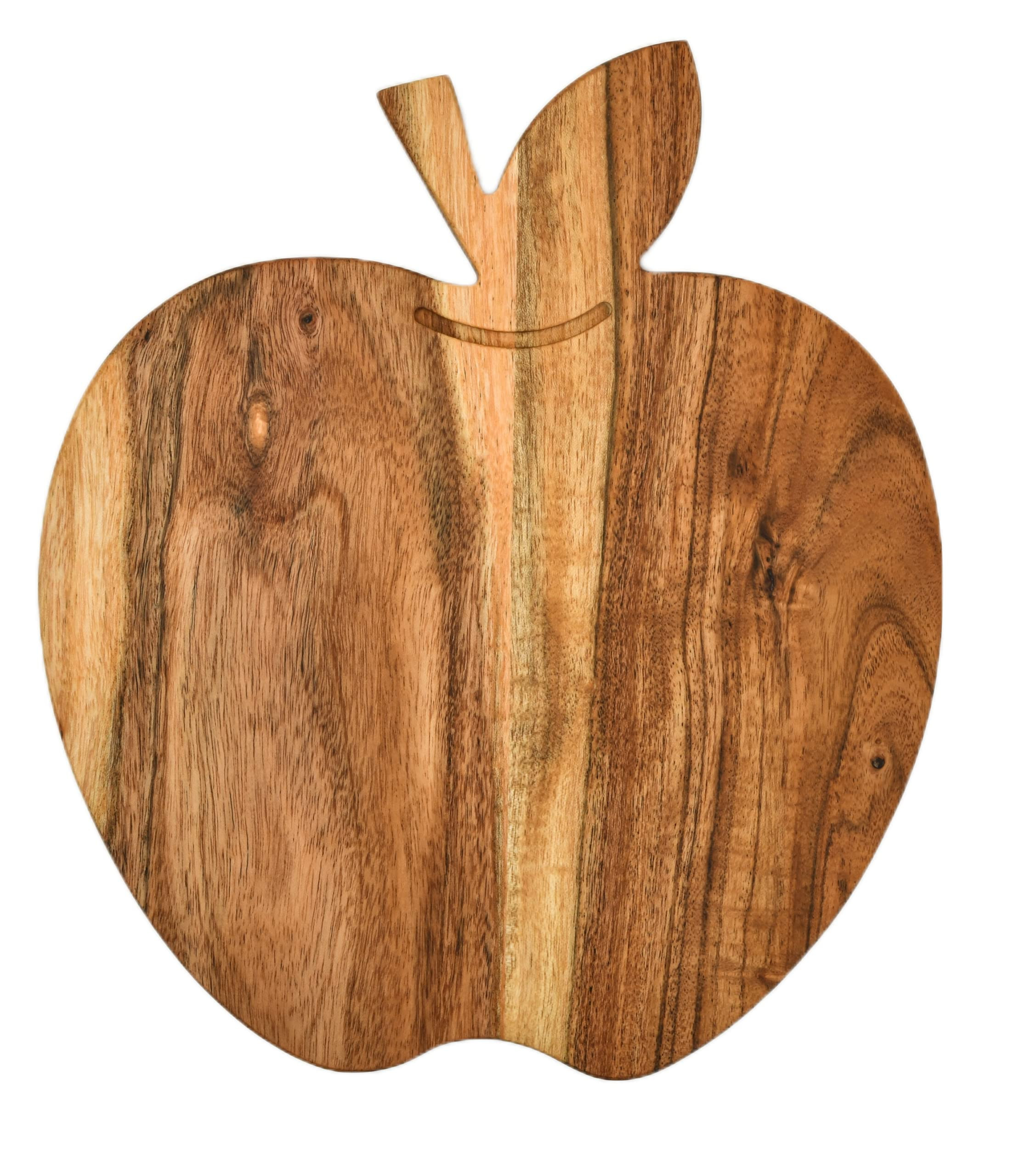 Treen Art Wooden Apple Shaped Cutting Board Decorative for Kitchen, 11"L x 9"W Wood Charcuterie B... | Amazon (US)