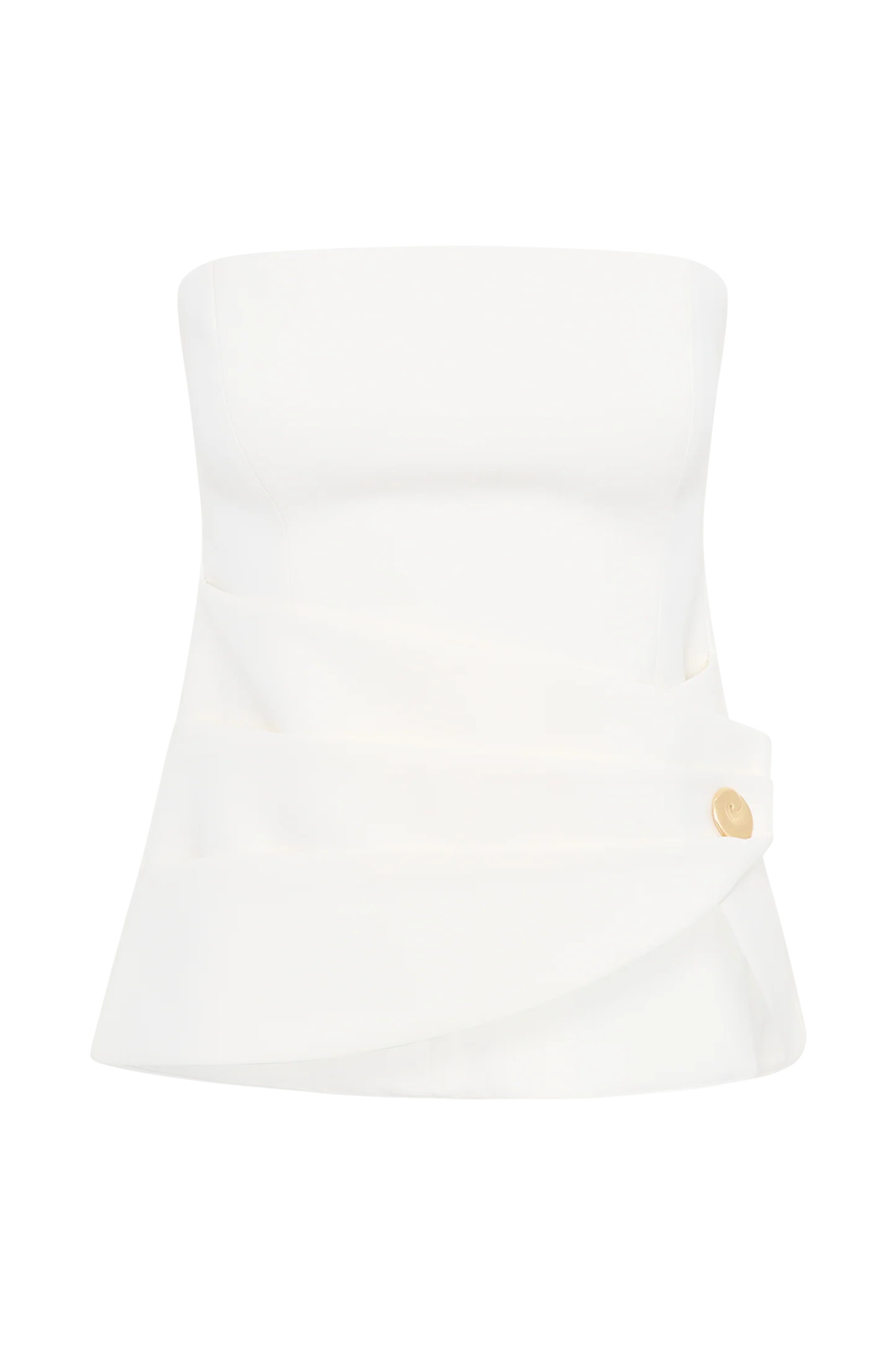 Faith Strapless Suiting Top - Ivory | MESHKI US