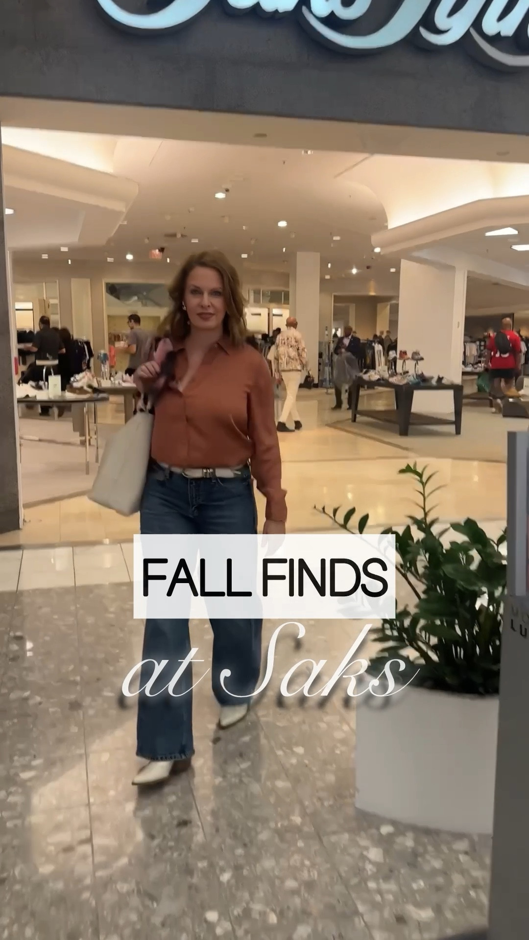 Come shop the good stuff with me at Saks — rich textures, modern classics, and those fall trends we’ll be wearing on repeat. 🍂 

Suede. Velvet. Patent. All the fall feels.
Some are on sale! 
I spent the afternoon wandering Saks and found everything from perfect boots to luxe layers — faux-fur-trimmed jackets, mixed-media knits, beautifully cut denim.
In the dressing room: wide-leg jeans that actually elongate, satin pants that feel like evening in a fabric, and silk blouses with that just-right polish.

It’s that moment when the season shifts and everything feels a little richer, a little softer — and Saks just gets it.

I’m 5’4”, 135 lbs and wearing a small, 4 or a 27 in all, TTS! 

#LTKStyleTip #LTKSaleAlert #LTKOver40