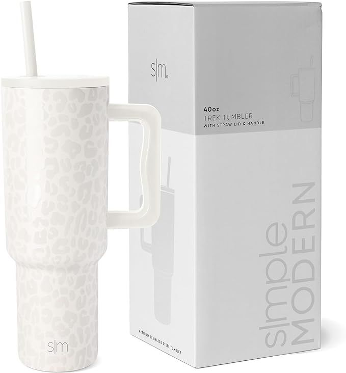 Simple Modern 40 oz Tumbler with Handle and Straw Lid | Insulated Cup Reusable Stainless Steel Wa... | Amazon (US)