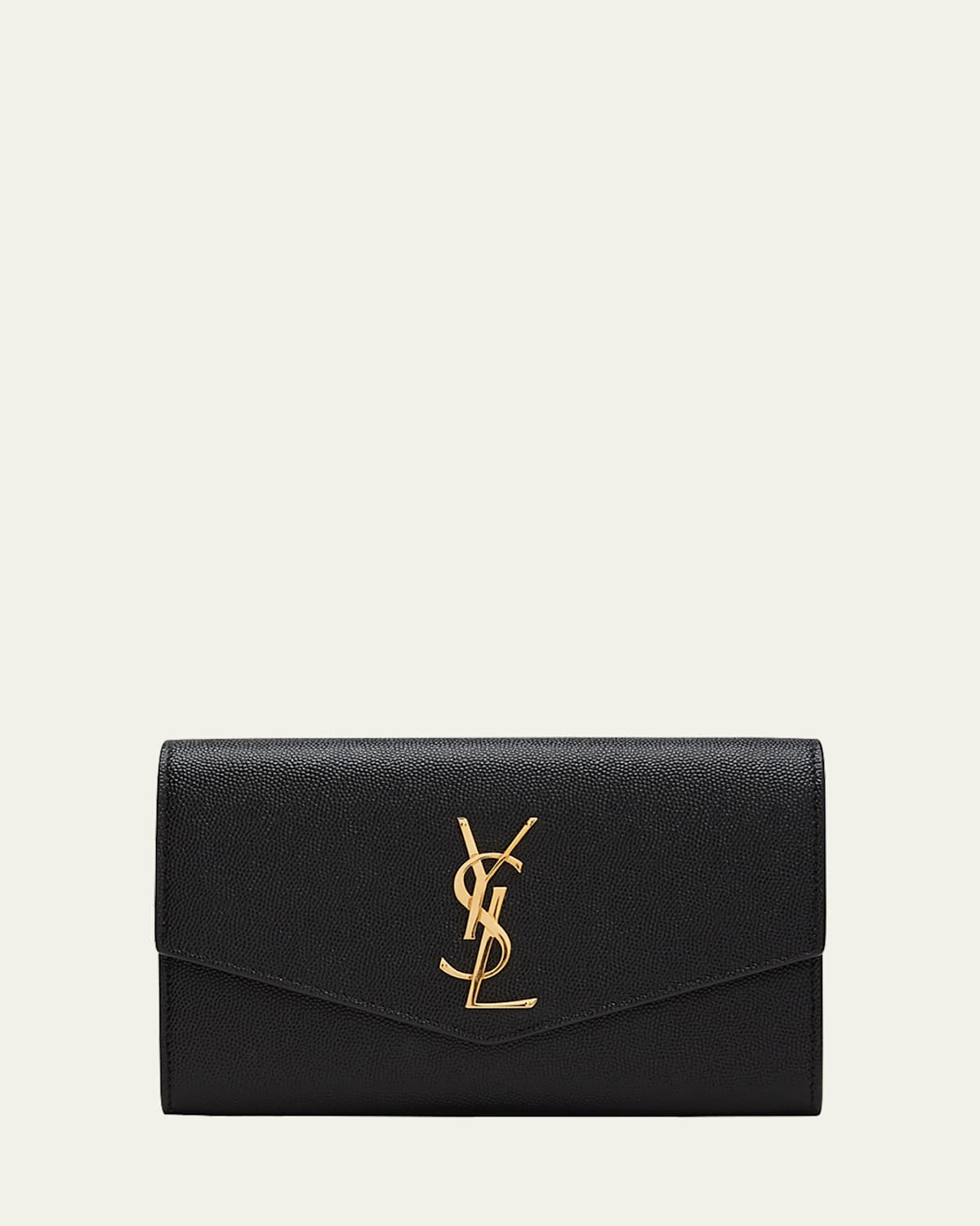 Uptown YSL Wallet on Chain in Grained Leather | Bergdorf Goodman