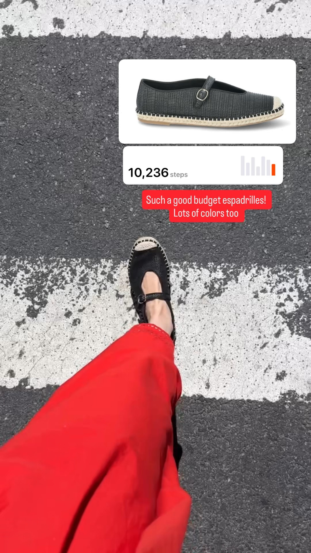 Budget friendly espadrilles from Walmart. True to size. Memory foam footbed