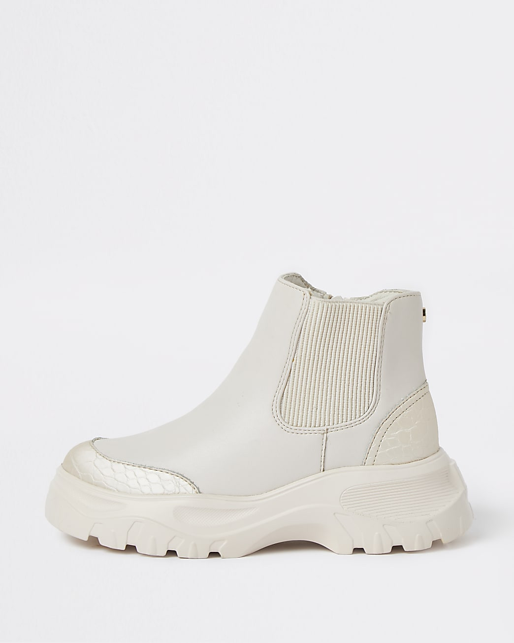 River Island Girls Cream Ri Chelsea Boots | River Island (US)