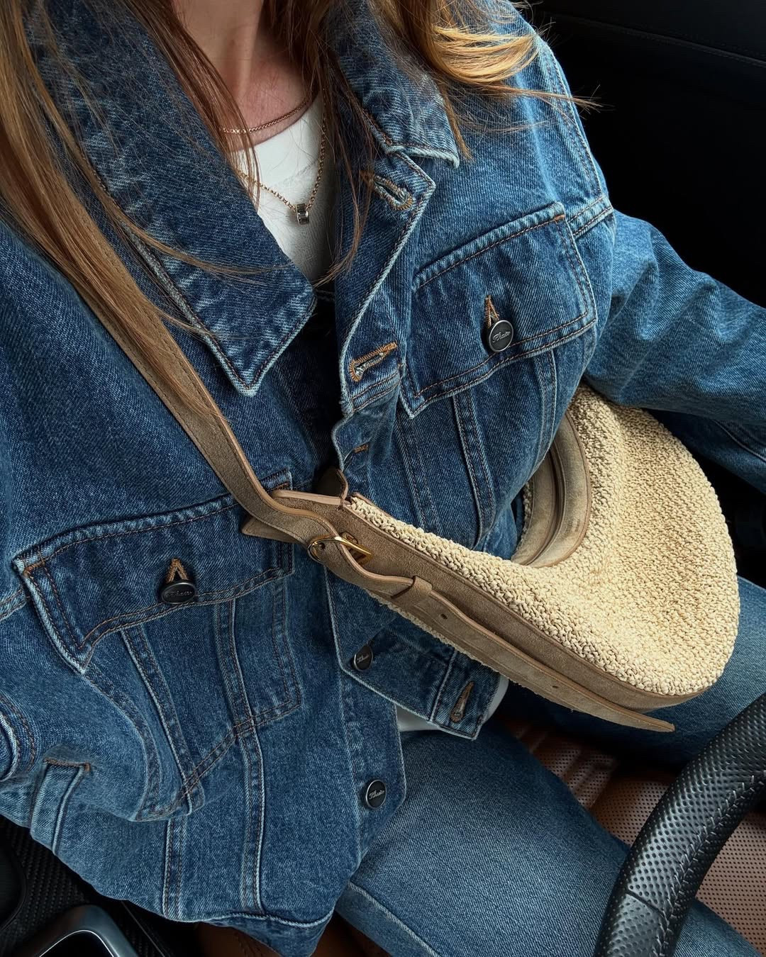 Coffee run ootd. Three my denim jacket over this @suziekondi sweatshirt. It’s on my mother’s day wishlist in black!

#LTKStyleTip #LTKSeasonal