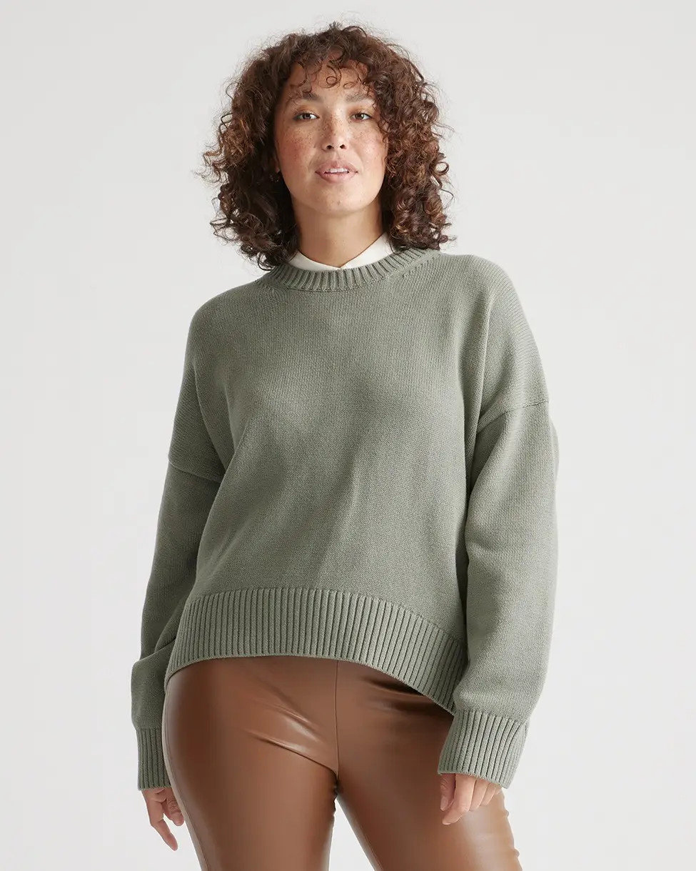 100% Organic Cotton Boyfriend Crew | Quince