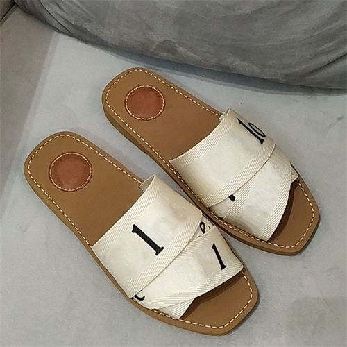 Women Sandals Woody Mules Brand Slipper Slide Sandal Fahsion Deisgner Lady Lettering Fabric Outdo... | DHGate