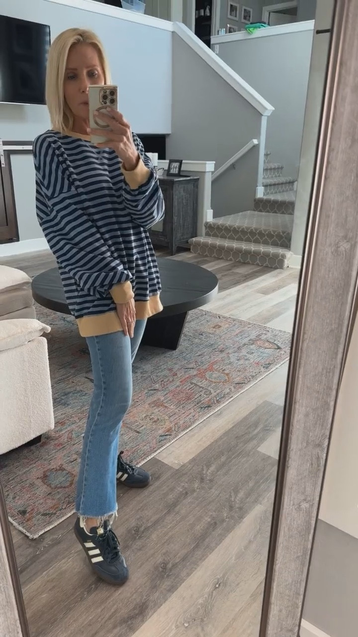 Love me alllll the stripes!! 

~Amazon shirt 
~Fall shirt 

#LTKSeasonal #LTKFindsUnder50 #LTKPetite