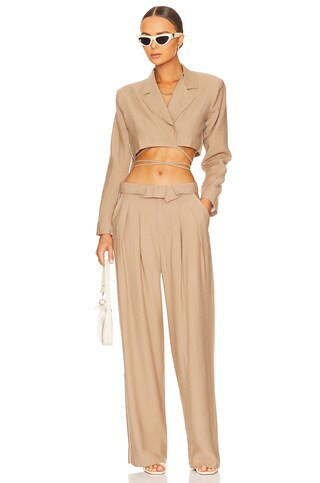 Cade Crop Jacket in Camel | Revolve Clothing (Global)