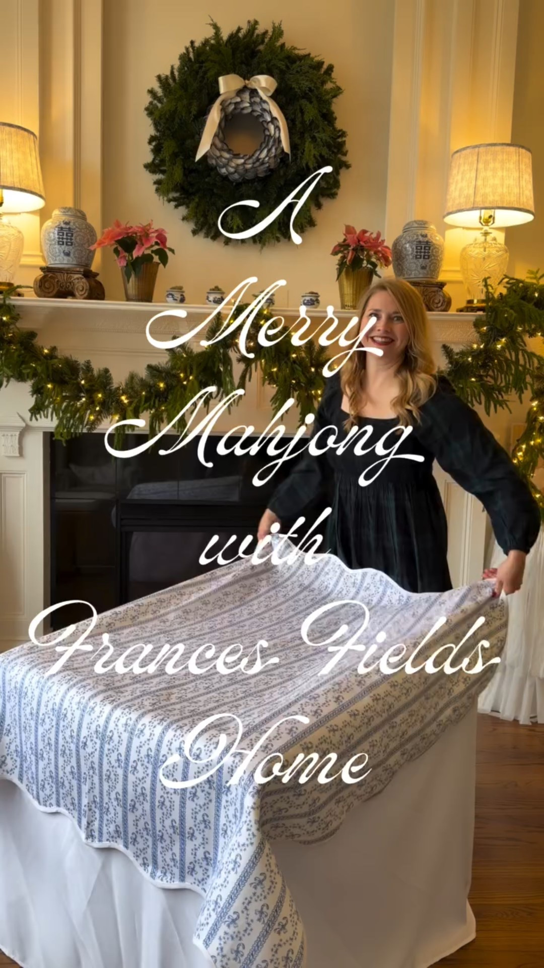 Join me as I set up my Mahj table for an afternoon game with the most beautiful scalloped game topper from @francesfieldshome .  This adorable topper is a part of the Winter Toile collection, a collaboration between talented designer, Carrie Hawkins of @pearlygatesdesigns , and @francesfieldshome .  The candy canes and starry stripes are so beautiful! A perfect compliment to any game table. 🤩 I’m ready for a warm game or two or three by the fire. 🀄️

For 10% off of your order at Frances Fields Home use code HOLIDAY. 🎄

For links to these beautiful linens and my favorite mahjong accessories comment SHOP and I’ll send them to your DMs! Merry Mahjong to you! 🥂

#ltkparties #gametopper #pearlygatesdesigns #mahjongparty #tabledecor