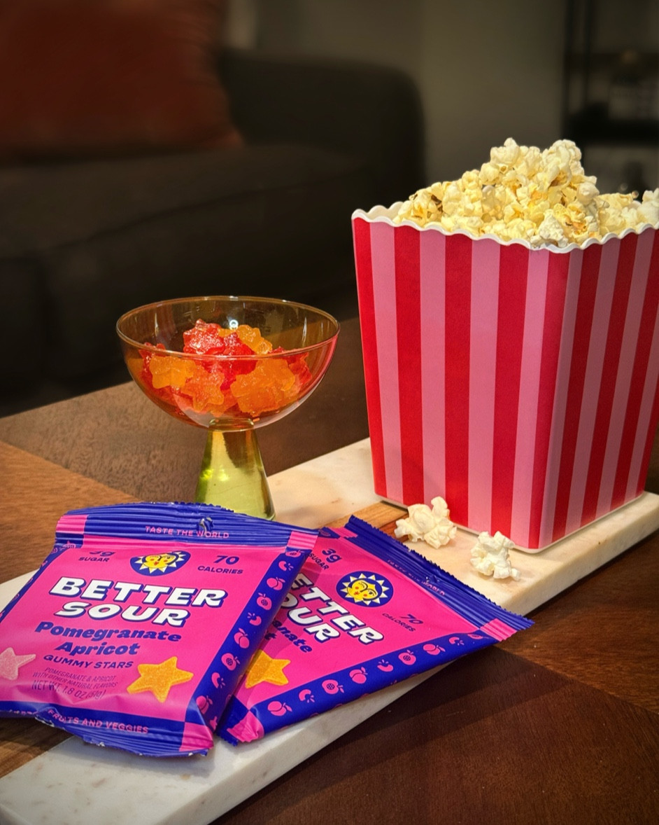 Movie night in 🍿🍬 
Use code BSOURCHLOE for 15% off Better Sour gummies — 70 calories, 3g sugar, 15g fiber, and officially part of my current movie night rotation. 🎥

#LTKselfcare #LTKfoodie #LTKHome
