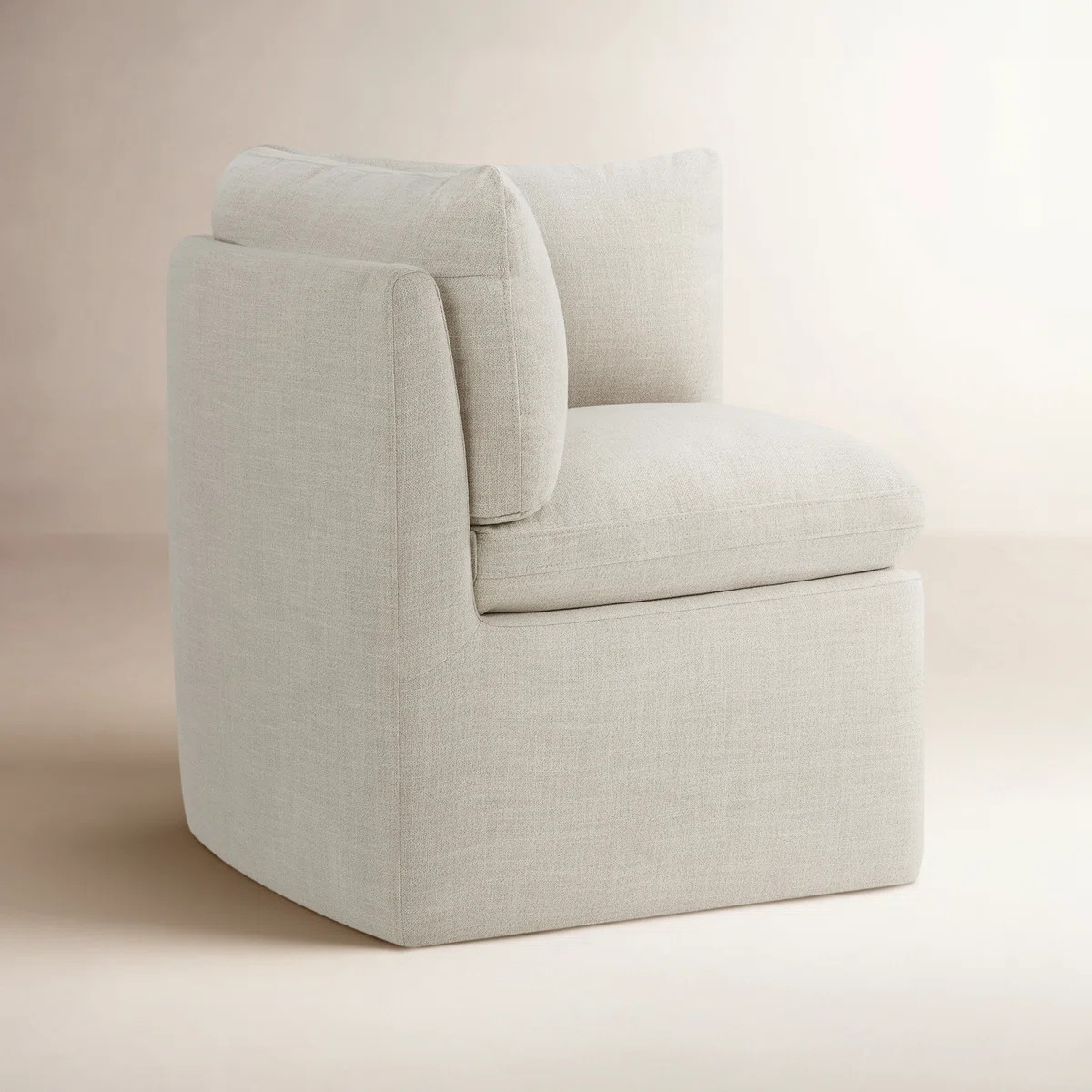 Malcolm Performance Upholstered Corner Chair with Hidden Casters | Wayfair North America