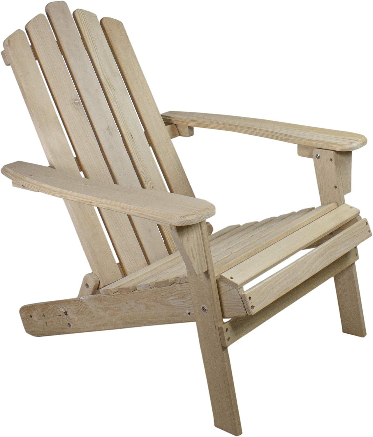 Northlight DR29841 Natural Classic Folding Wooden Adirondack Chair, 36", Brown | Amazon (US)