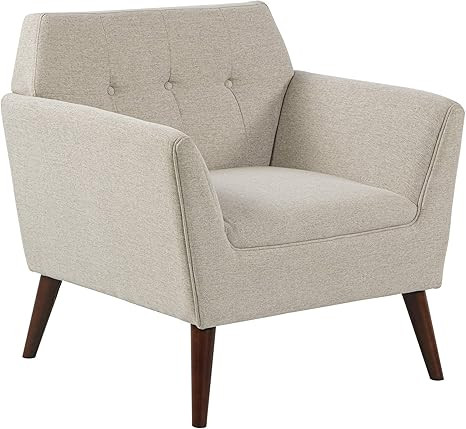 HOMCOM Traditional Living Room Chair, Armchair with Button Tufted Polygonal Straight Back, Single... | Amazon (US)