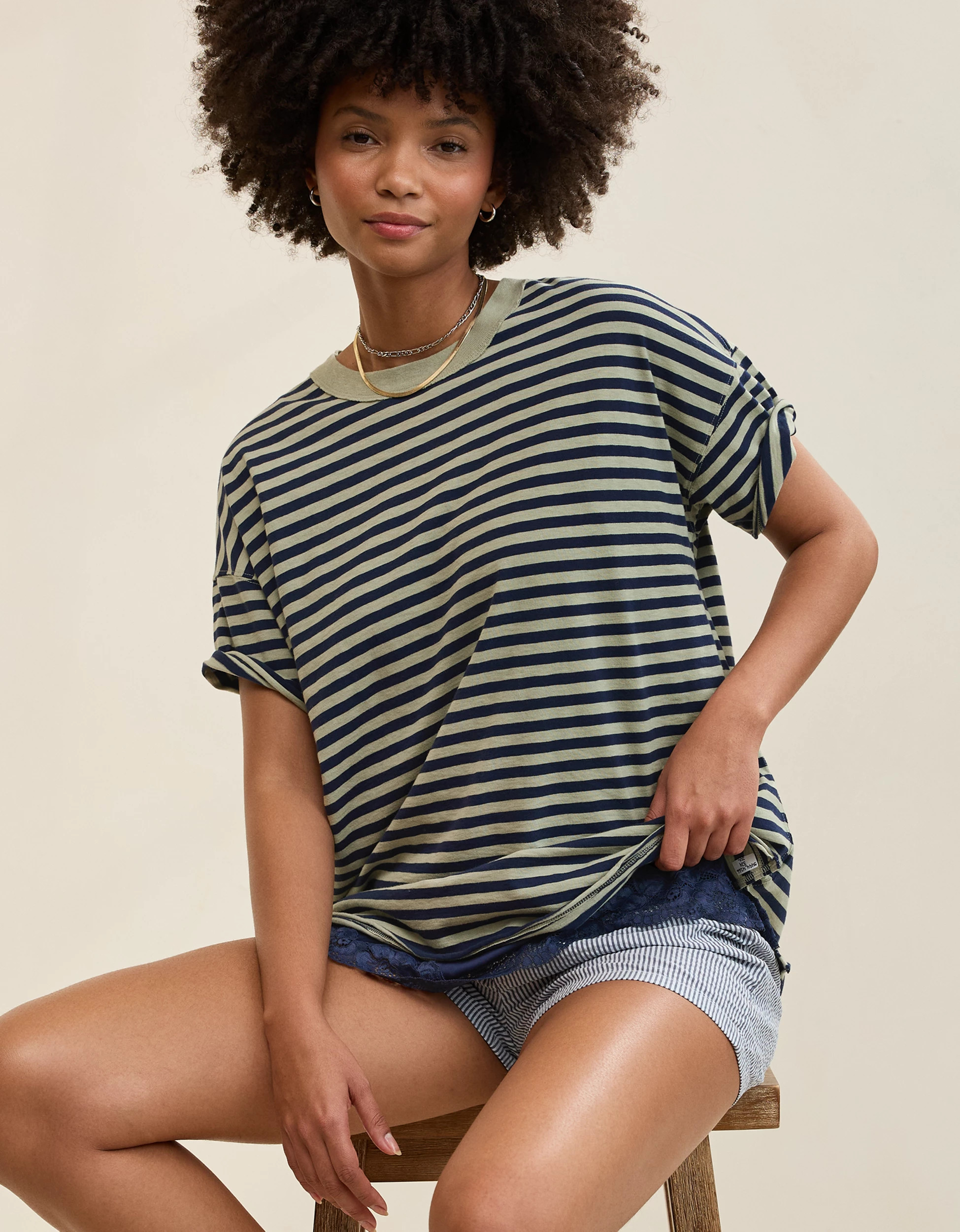 Aerie Oversized Crew Boyfriend T-Shirt | Aerie