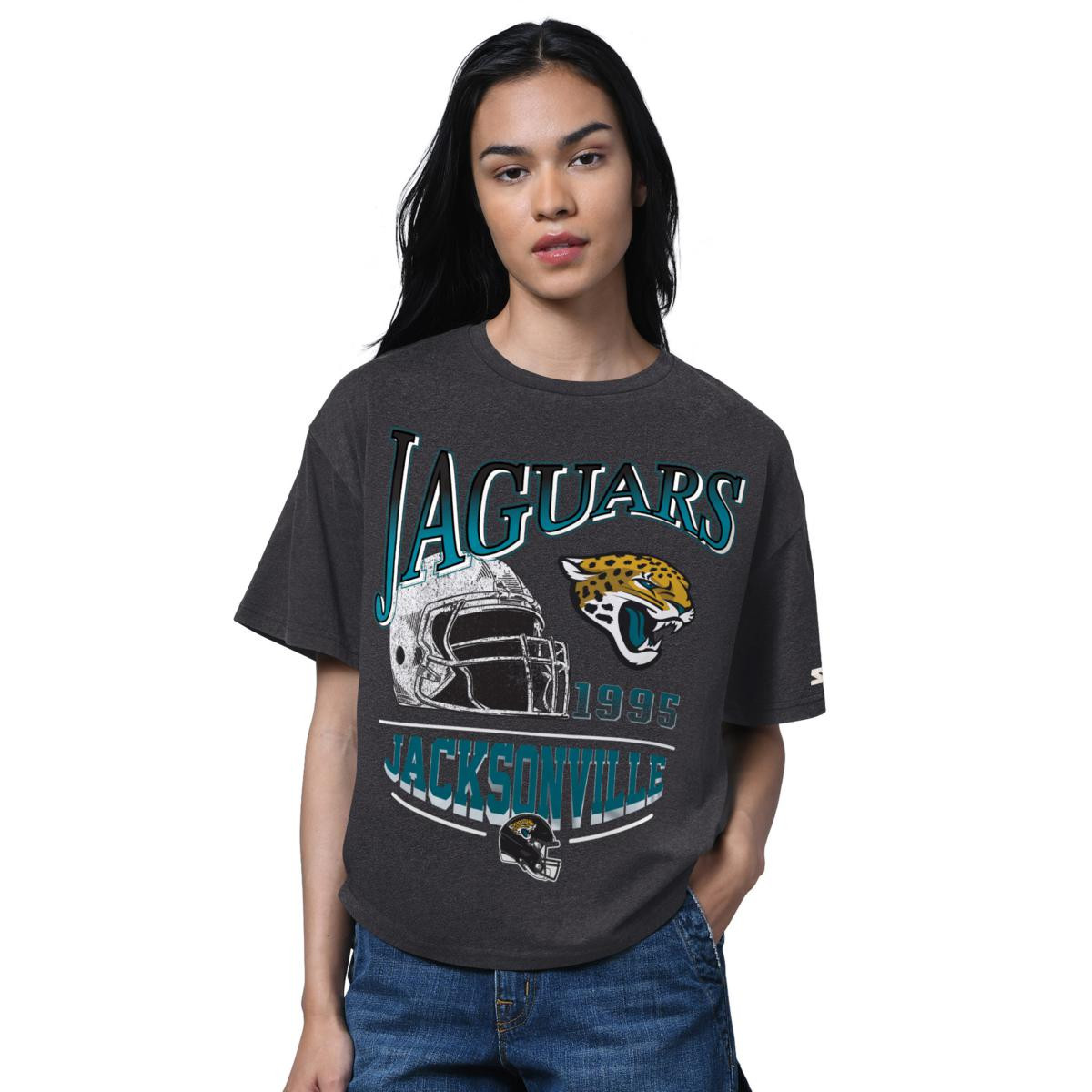 Officially Licensed NFL Women's Vintage Oversized Tee by Glll - Jaguars | HSN