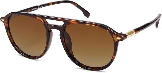 SOJOS Retro Polarized Aviator Sunglasses for Women Men,Trendy Square Shades UV400 Protection SJ26... | Amazon (US)