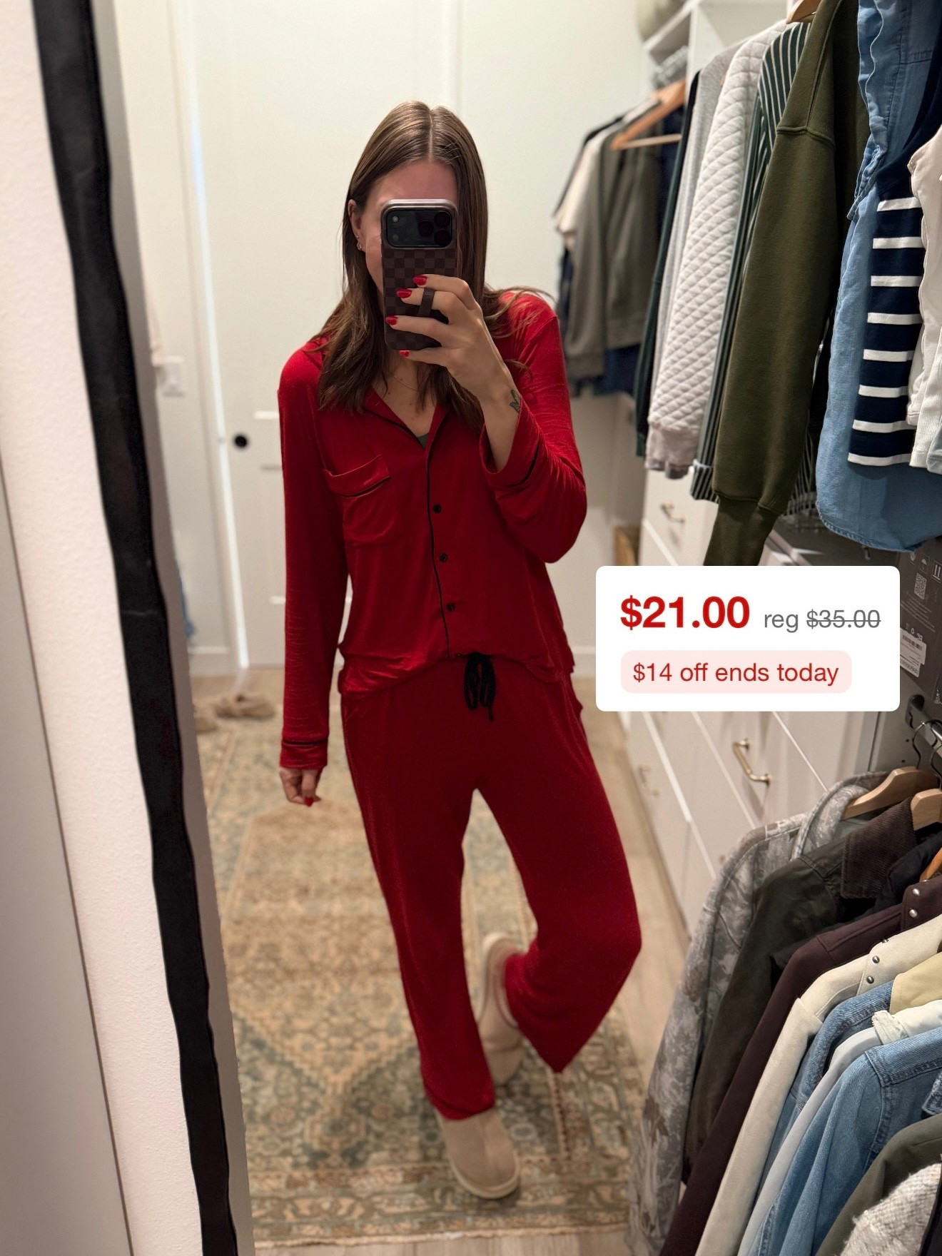 Cozy pajamas on sale! 40% off for the set (only $21 🤯). I sized up to a medium and they are actually long enough for me (I’m 5’9”). They come wrapped with a ribbon and would be a cute gift too! The red heart pattern is new too!

#LTKGiftGuide #LTKHoliday #LTKSaleAlert