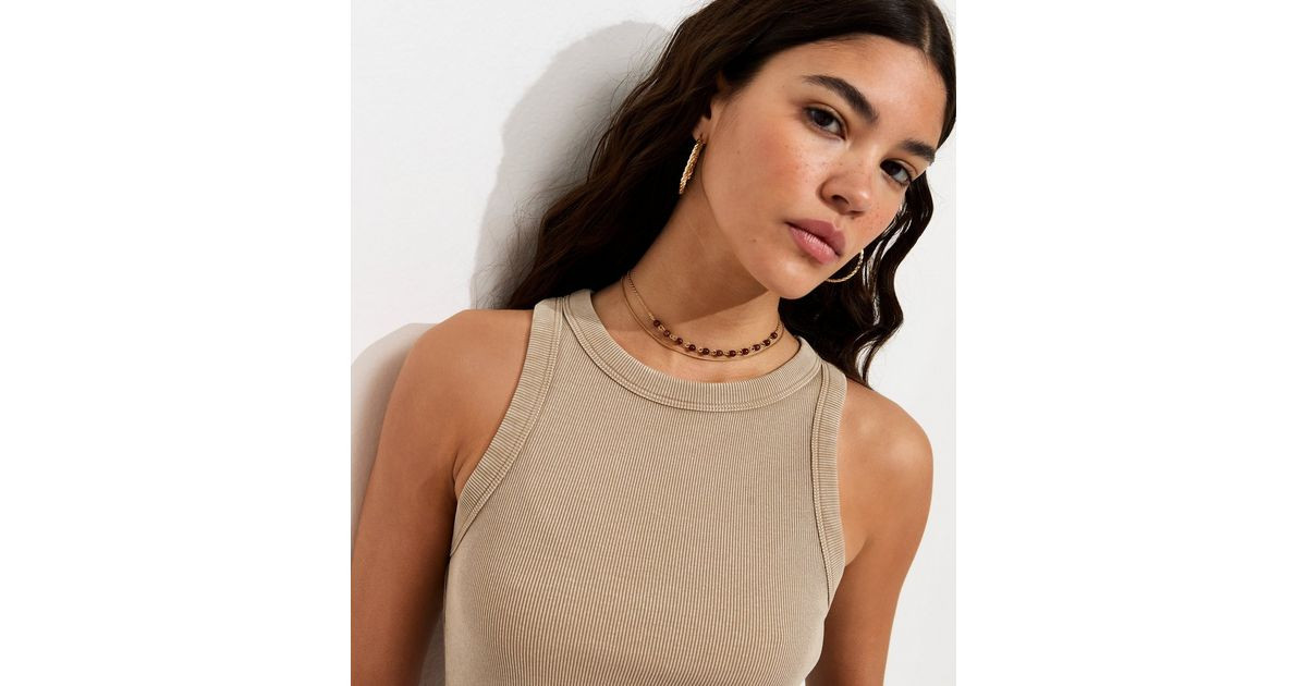 Women's Light Brown Racer Back Vest New Look | New Look (UK)