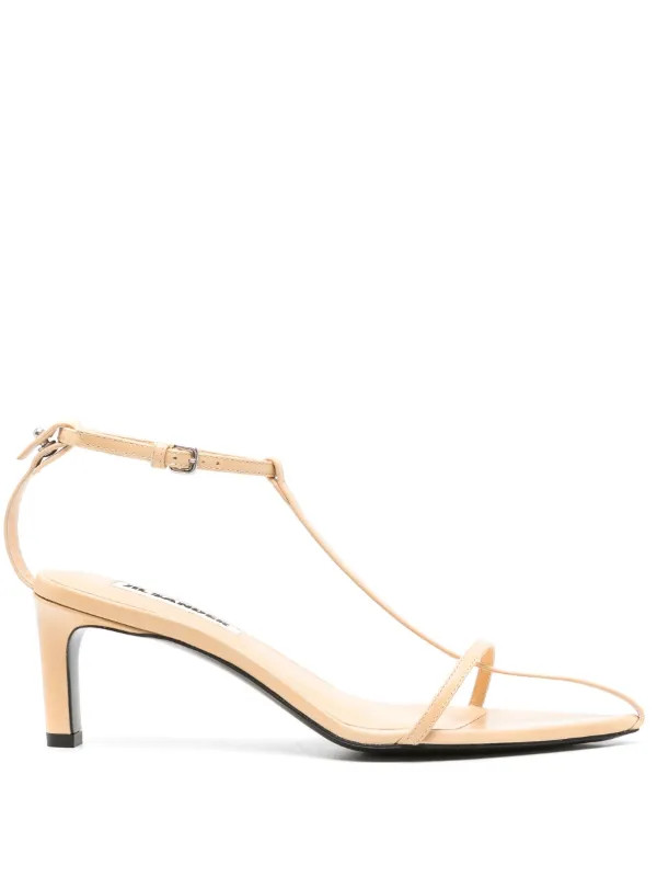Jil Sander 65mm Leather Sandals - Farfetch | Farfetch Global