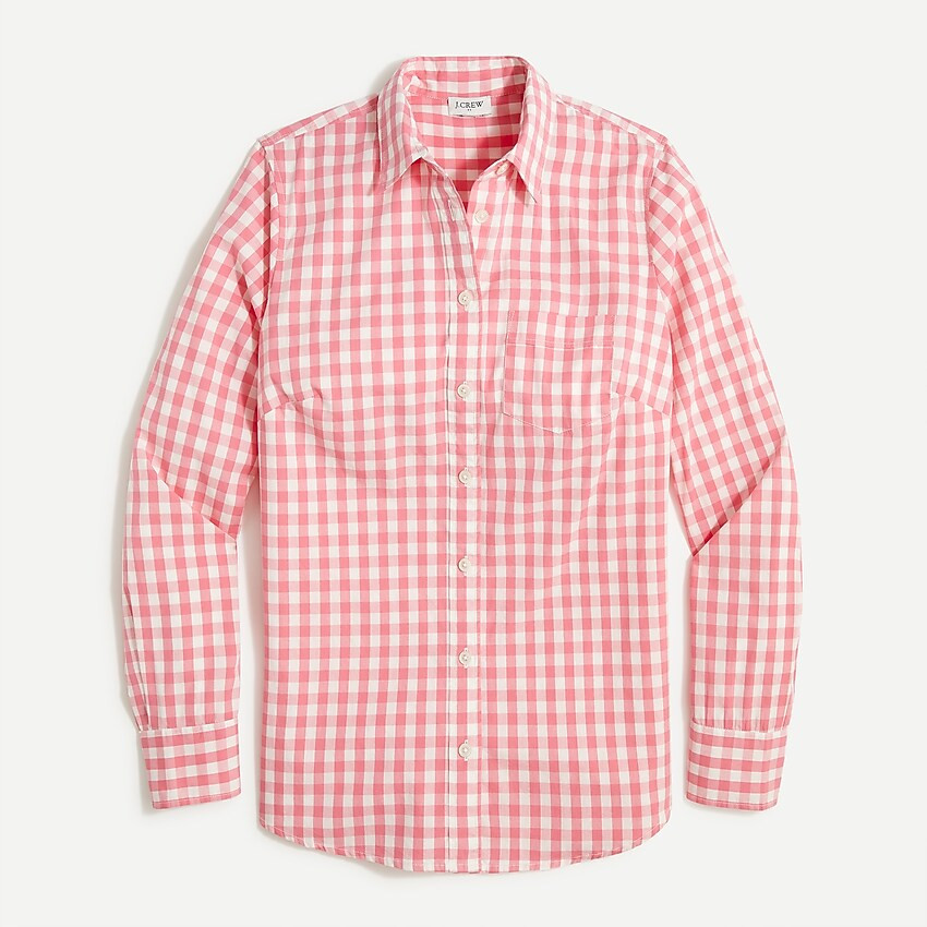 Gingham cotton poplin shirt in signature fit | J.Crew Factory