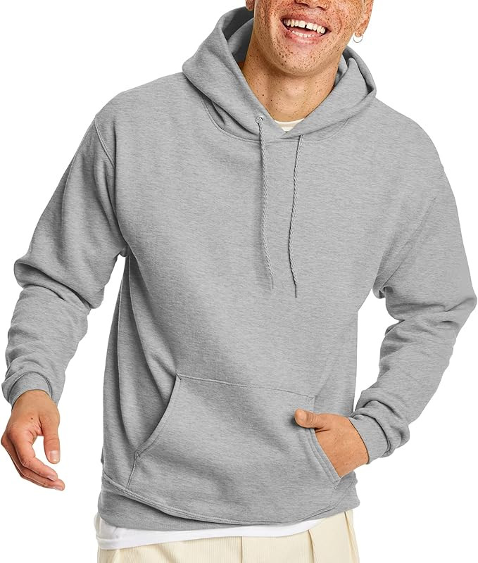 Hanes Men's Sweatshirt, EcoSmart Fleece Hoodie, Cotton-Blend Fleece Hooded Sweatshirt, Plush Flee... | Amazon (US)