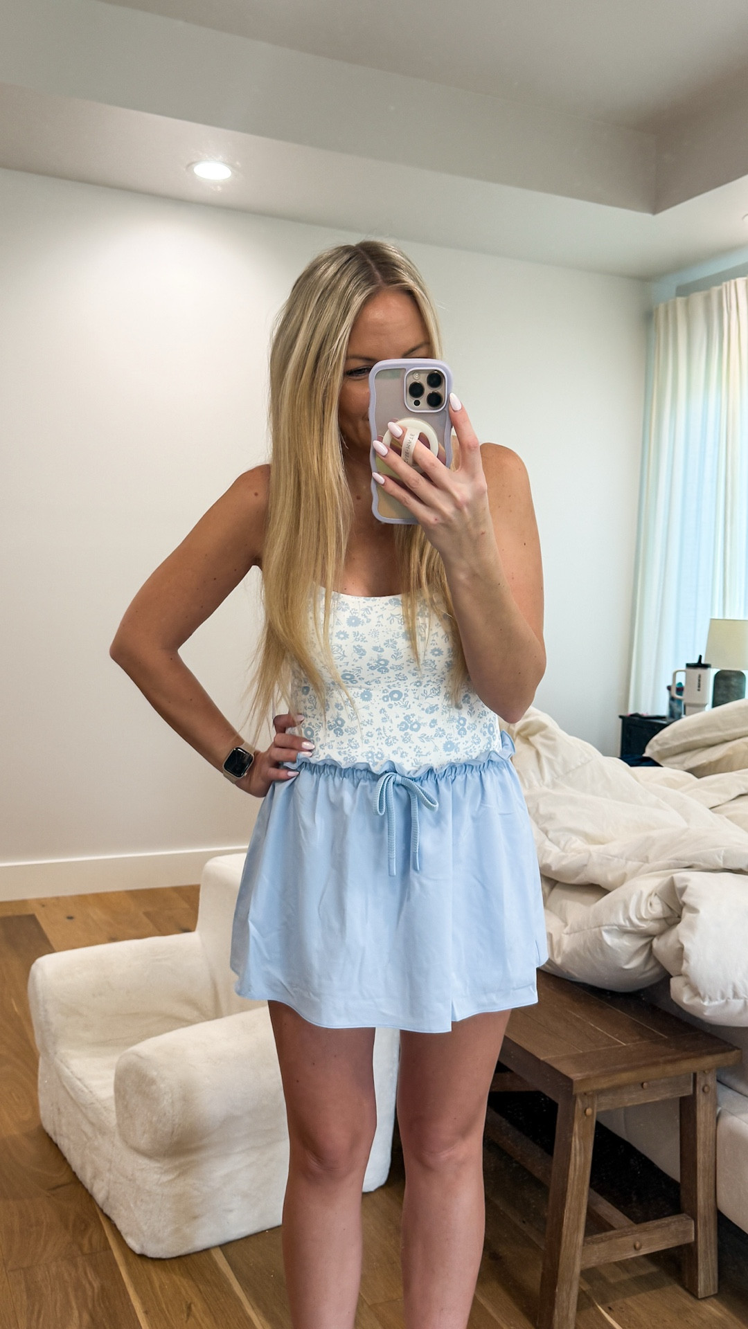 Grabbed the cutest athletic dress the other day. I couldn’t wait for this one to come in. It’s so cute. I love the ruffle trim, adjustable straps and pockets in the shorts. 