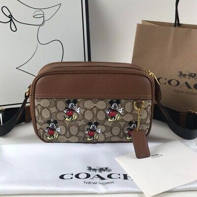 Coach x Disney (Mickey Mouse) Graham Crossbody Signature Jacquard CL960 OUTLET y | eBay US