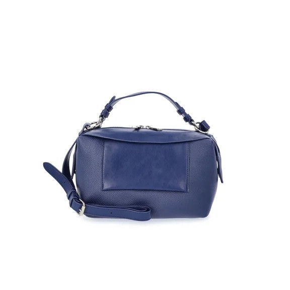 Free Assembly Women's Canvas Crossbody Handbag, Natural/Black | Walmart (US)