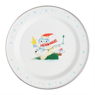 Festive Fun Enamel Dinner Plate | World Market