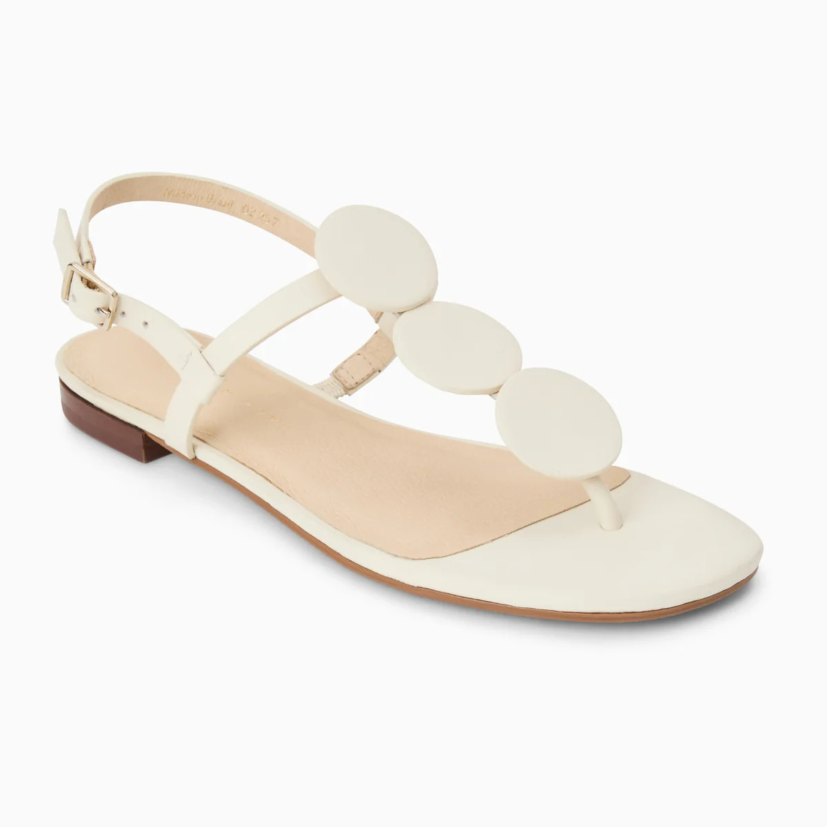 Jack Rogers Worth Flat Sandal in Ivory – Vachetta Leather Flat Sandals | Jack Rogers