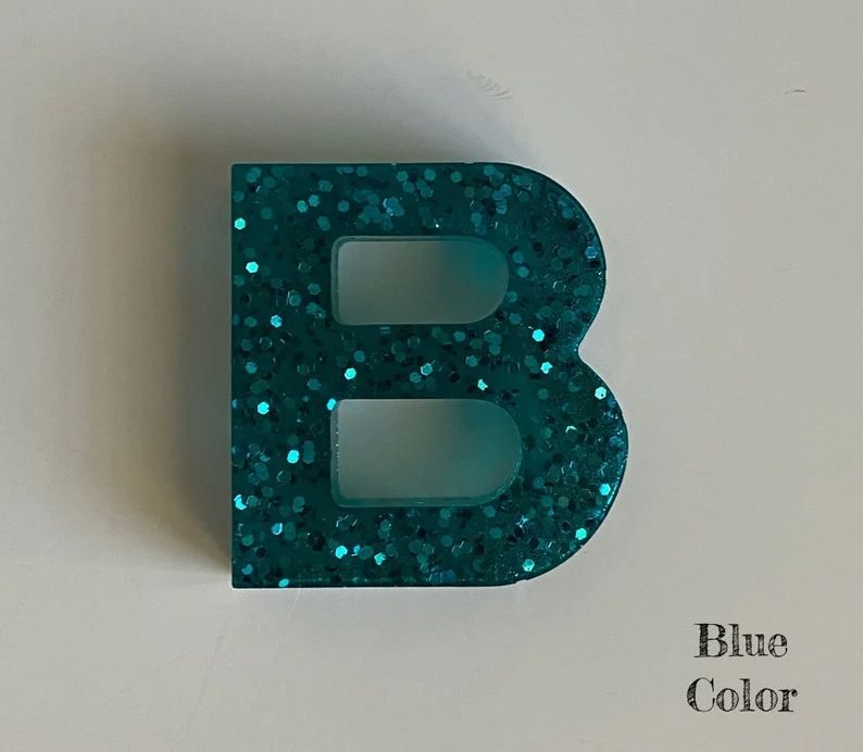 Resin Alphabet & Number Set – Tinted Glitter | Etsy (US)