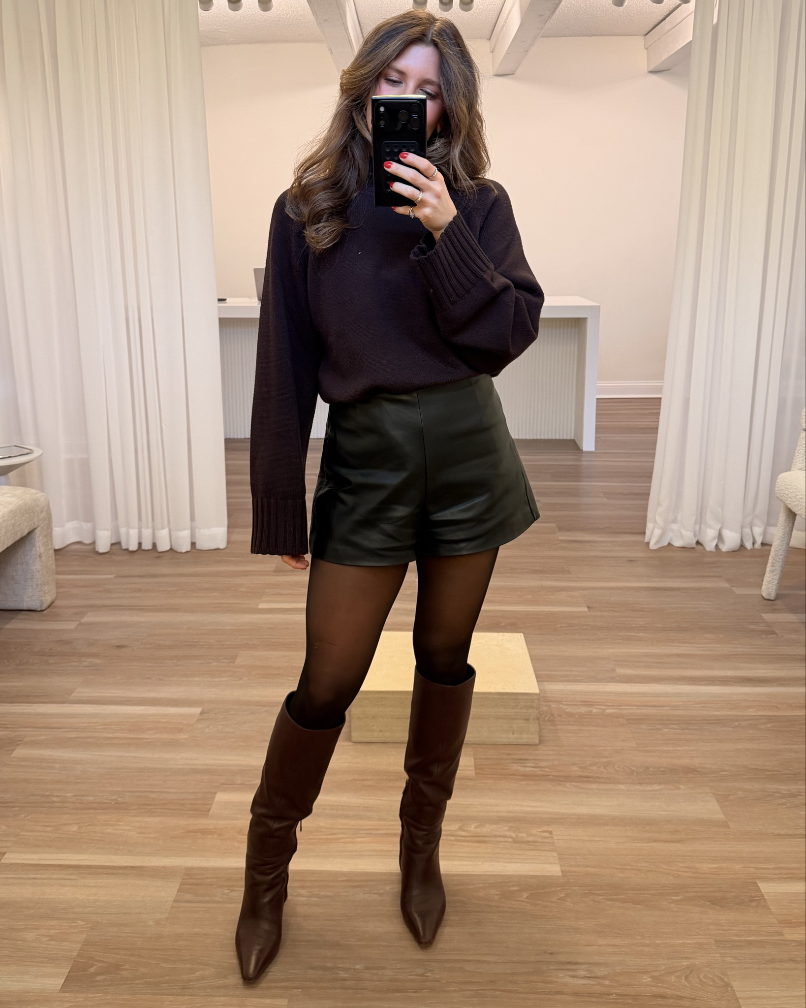 Outfit for a fun Friday of wedding dress shopping for my sister! 🤎 have these boots in 2 colorways and couldn’t recommend more. So comfortable! 

#LTKdayinmylife #LTKootd