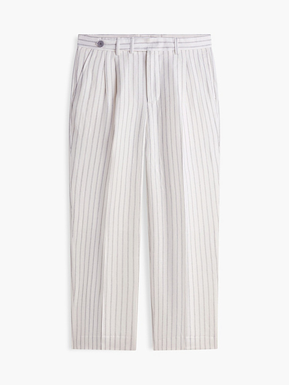 New York Label gestreifte Relaxed Fit Leinenmix-Hose | Tommy Hilfiger (DE)