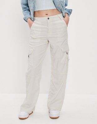 AE Dreamy Drape Stretch Super High-Waisted Cargo Baggy Wide-Leg Pant | American Eagle Outfitters (US & CA)