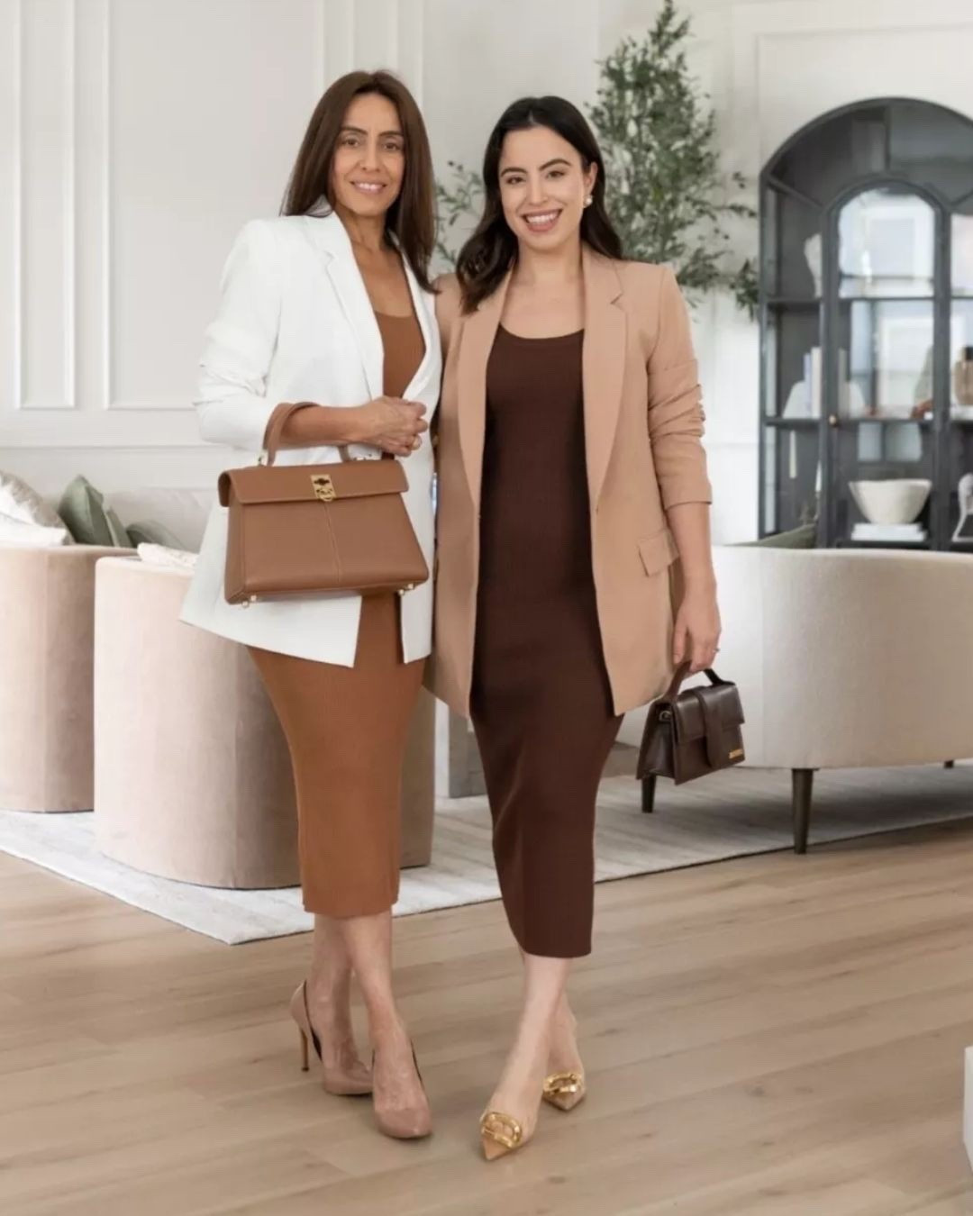 Obsessed with this ribbed dress and oversized blazer combo — it's the perfect blend of professional and stylish for the office. Both my mom and I found our fit here (dress: S, blazer: XS).

corporate outfit, casual chic workwear, elevated basics, neutral style, office dress, oversized blazer outfit, business casual look

#LTKootd #LTKPetite #LTKU