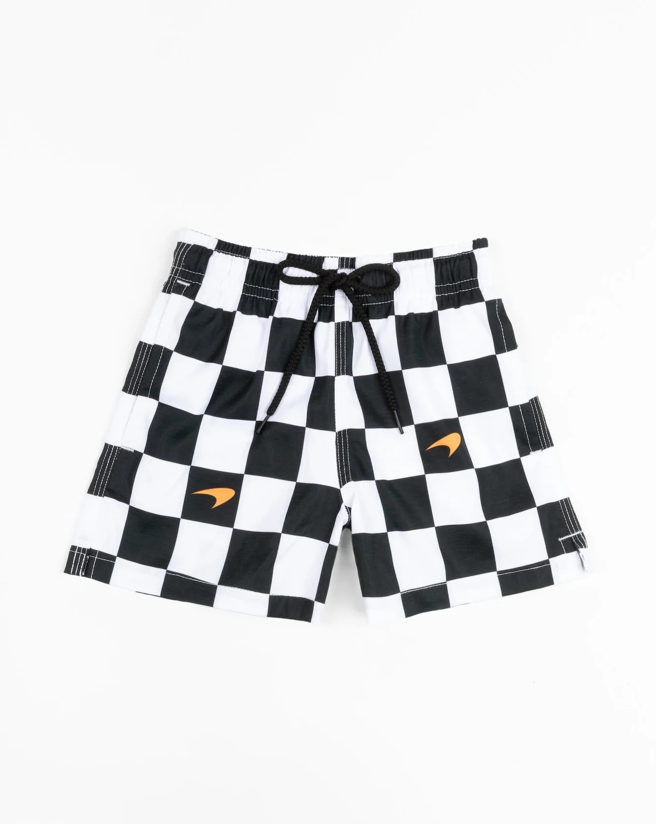 Kenny Flowers x McLaren Formula 1 Team - The Sand Prix Boys Checkered Flag Swim Trunks UPF 50+ | Kenny Flowers