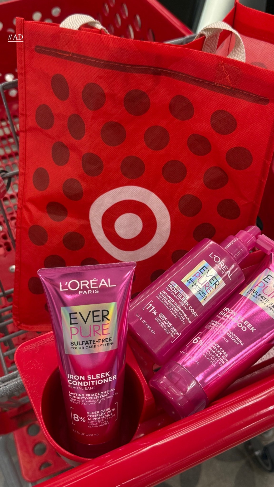 #ad Always have my hair looking sleek and put together 7 days a week using @lorealparis EverPure Iron Sleek shampoo, conditioner and the coat spray @target @shop.ltk #liketkit #TargetPartner #Target #LOrealParisPartner #LOrealParisHairCare #EverPureIronSleek 