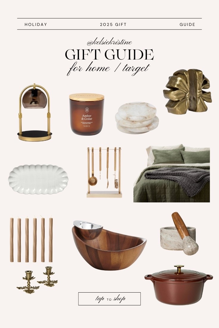 Holiday gift ideas // home gift ideas from Target / for the homebody, great gift for the host or someone who has or wants a styled home! // holiday home gift guide / candle / candle warmer / serving bowl / book ends / coasters / candlesticks / kitchen gifts / drink gifts / mixology gift / blanket / gift ideas/ holiday gift idea 

#LTKHoliday #LTKHome #LTKGiftGuide