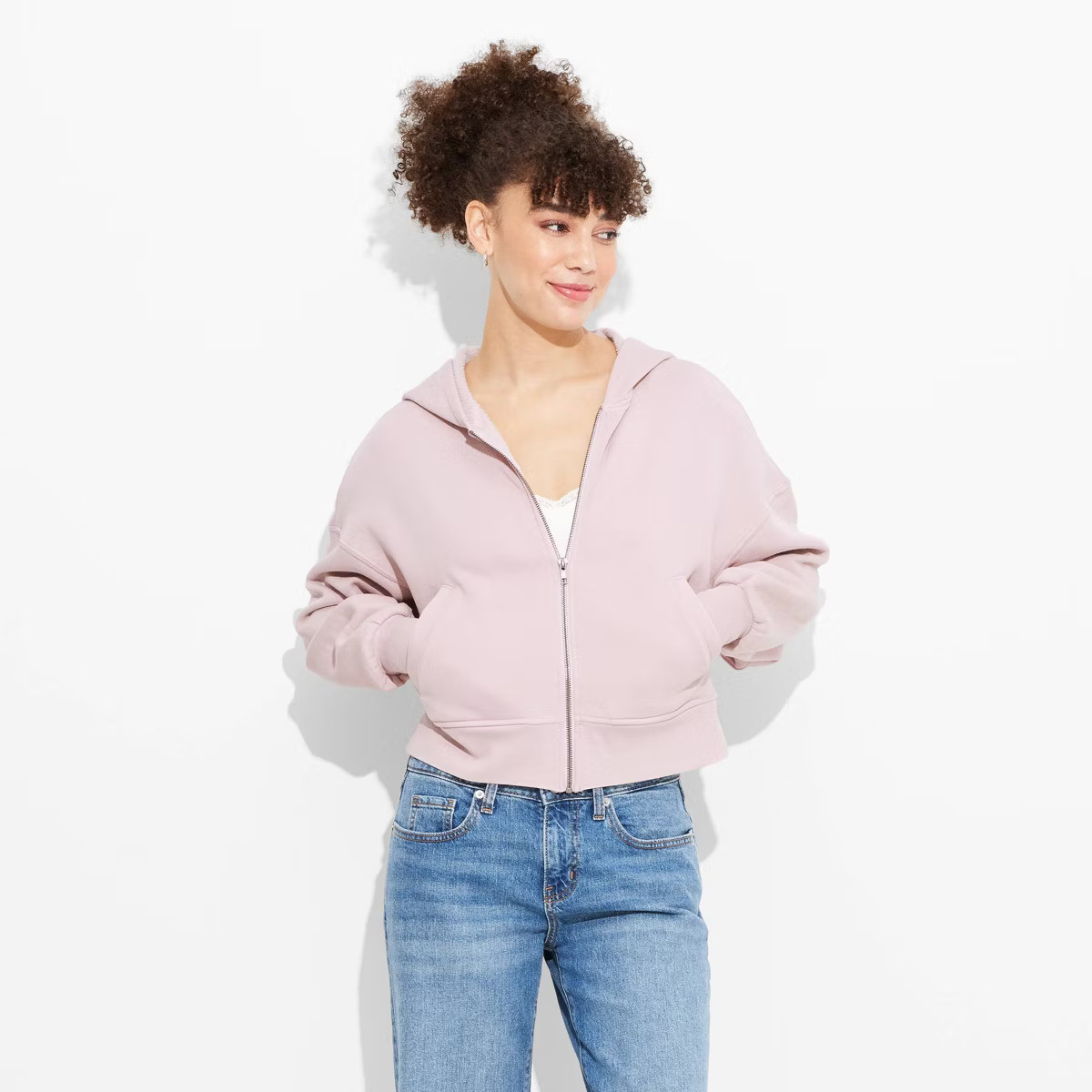 Women's Wedge Zip-Up Hooded Sweatshirt - Wild Fable™ | Target