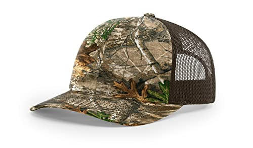 Joe's USA Richardson 112P Trucker Camo Hat - Premium Adjustable Snapback Hats-OSFM-Real-Tree Edge/Brown | Amazon (US)